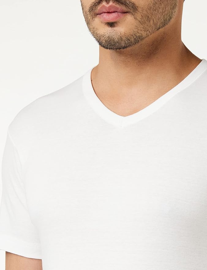 PACK (x6) T-shirts col V blanc