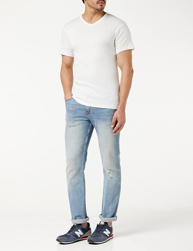 PACK (3) T-shirts col V blanc