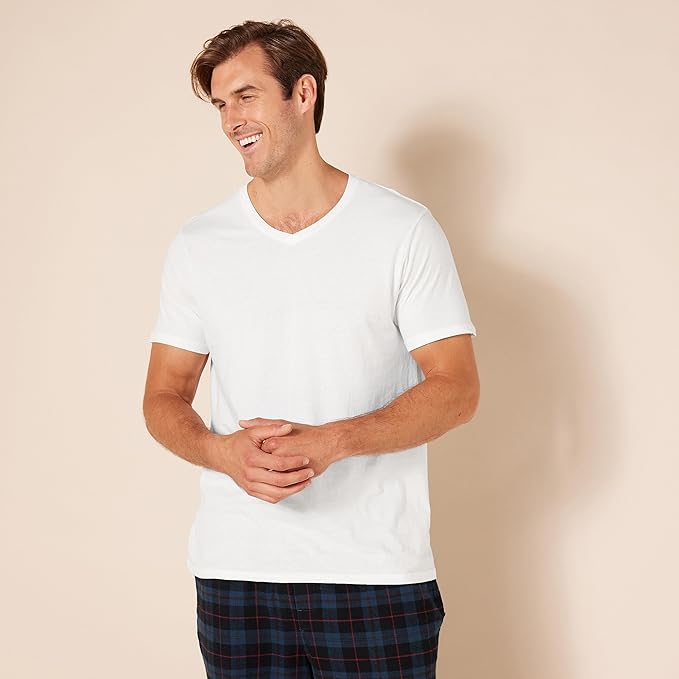PACK (x6) T-shirts col V blanc