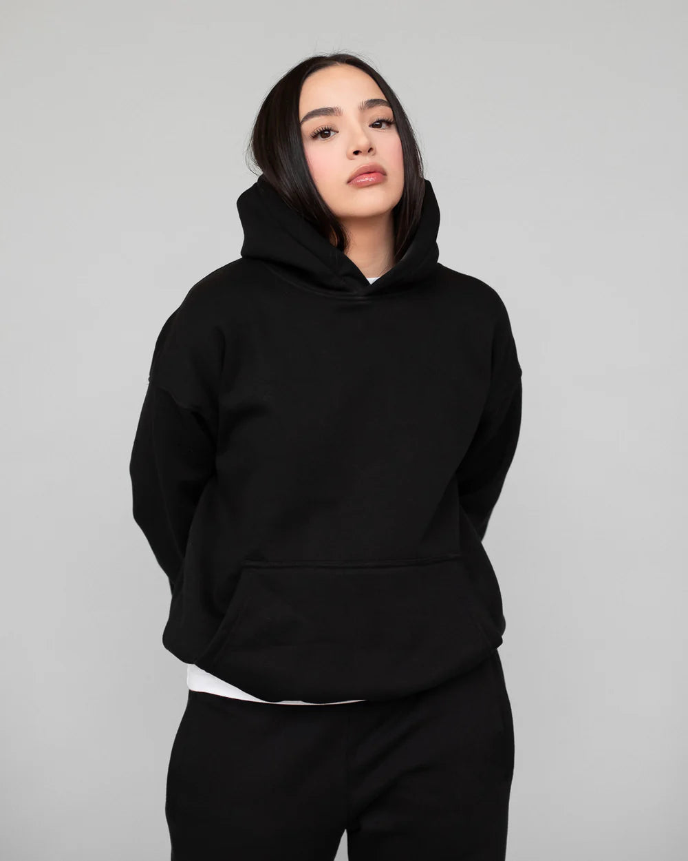 Hoodie Oversize Minimaliste Noir