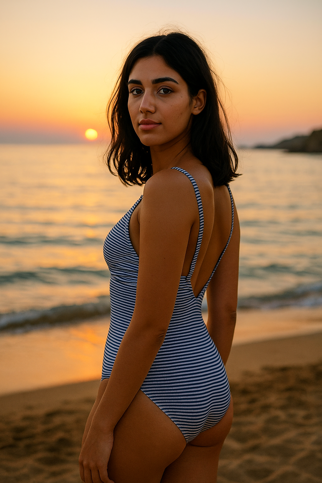 MAILLOT UNE PIÈCE MARIN