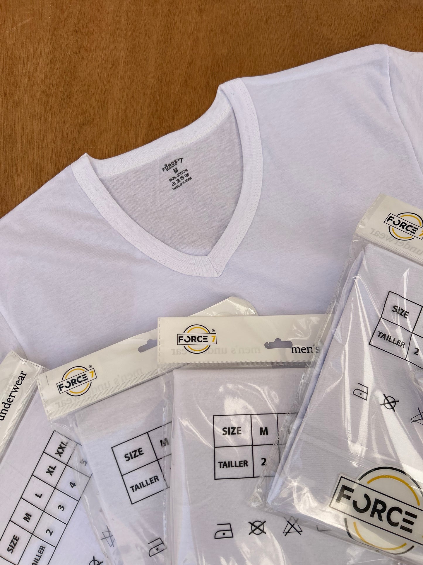 PACK (x6) T-shirts col V blanc