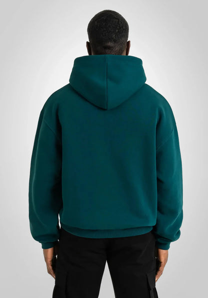 Hoodie Oversize Minimaliste Vert