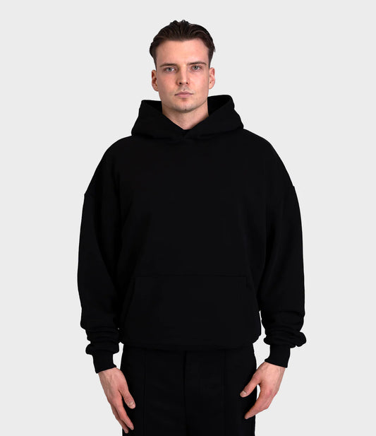 Hoodie Oversize Minimaliste Noir