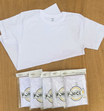 PACK (x6) T-shirts col rond blanc
